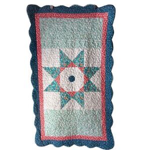 <Set Of 2> Pioneer Woman Vintage Star Quilted Sham shabby chic Cottagecore count